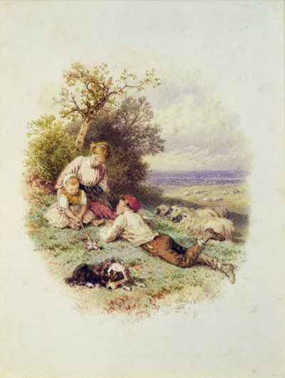 若い羊飼い 作： Myles Birket Foster